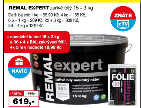Malířský nátěr Expert Remal