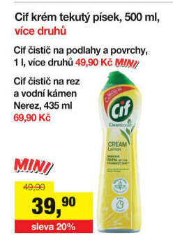 Krémový čistič Cif Cream