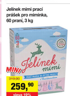 Prací prášek mýdlový Jelínek mimi Jelen