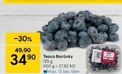 Borůvky Tesco