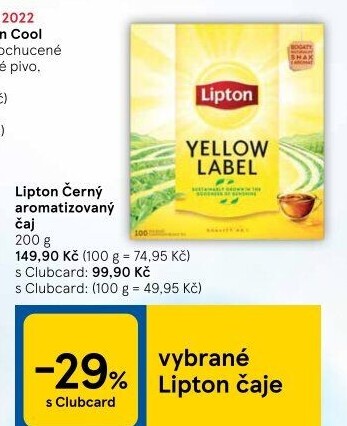 Čaj černý Lipton