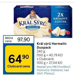 Sýr Hermelín Král sýrů
