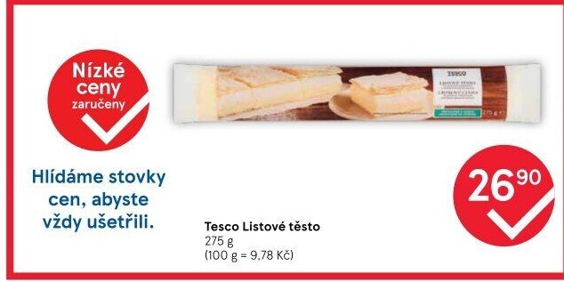 Těsto listové Tesco
