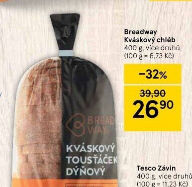 Toustový chléb kváskový Breadway