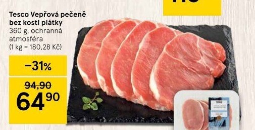 Vepřová pečeně bez kosti Tesco