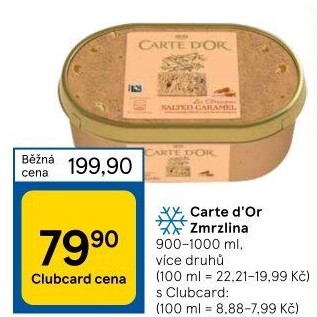 Zmrzlina ve vaničce Carte D'