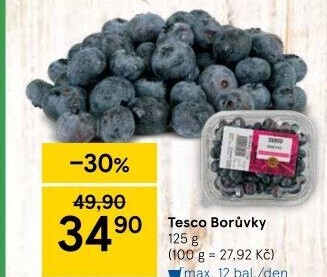 Borůvky Tesco