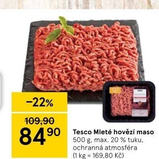 Hovězí mleté maso Tesco
