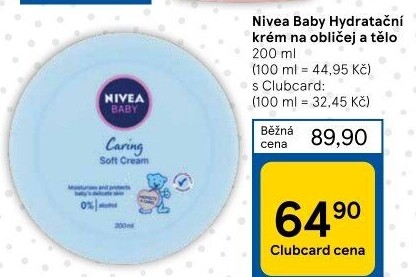 Krém hydratační na obličej a tělo dětský Baby Nivea