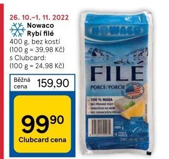 Rybí filé mražené Nowaco
