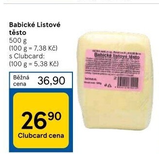 Těsto listové babické Šetra