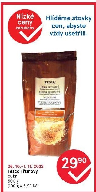 Třtinový cukr Tesco