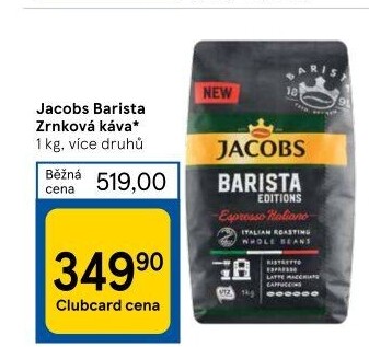 Zrnková káva Barista Jacobs