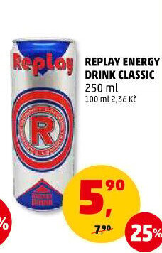 Energetický nápoj Replay