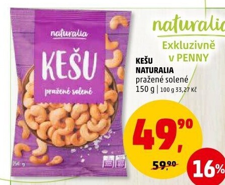 Kešu pražené Naturalia