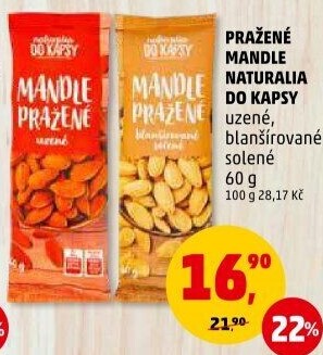 Mandle uzené pražené Naturalia