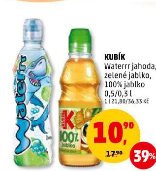 Ochucená voda Waterrr Kubík