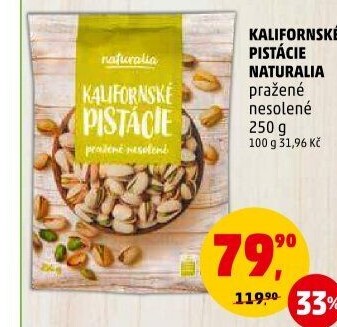 Pražené pistácie kalifornské Naturalia