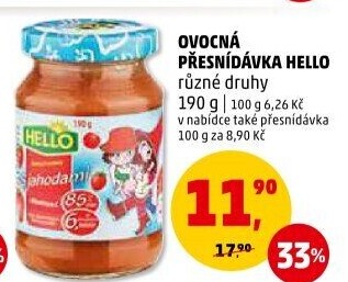 Přesnídávka ovocná Hello