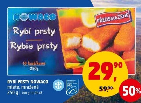 Rybí prsty předsmažené mražené Nowaco