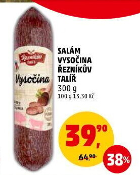 Salám Vysočina Řezníkův talíř