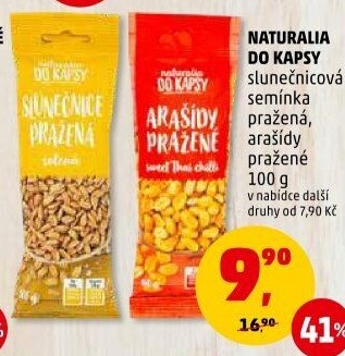 Slunečnicová semínka pražená Naturalia