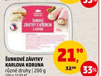 Šunkový závitek v aspiku Karlova Koruna