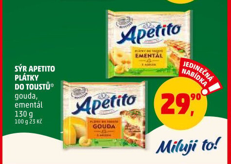 Sýr tavený plátky Apetito