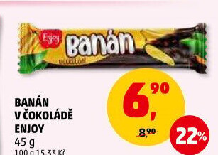 Tyčinka Banány v čokoládě Enjoy