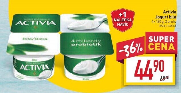 Bílý jogurt Activia Danone