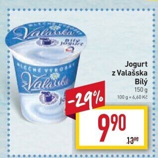 Bílý jogurt z Valašska Mlékárna Valašské Meziříčí