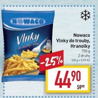 Hranolky vlnky mražené Nowaco