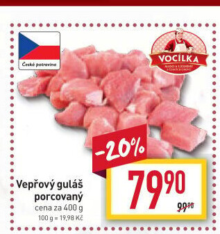 Maso na guláš vepřové Vocílka