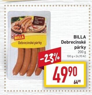 Párky debrecínské Billa