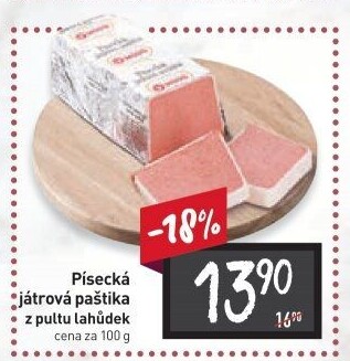 Paštika játrová písecká Maso uzeniny Písek