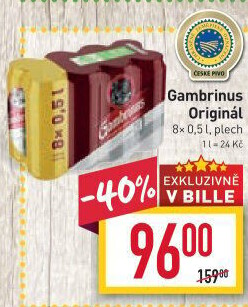 Pivo světlé výčepní Originál 10° Gambrinus