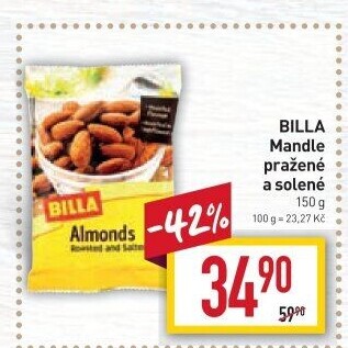Pražené mandle Billa
