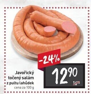 Salám javořický točený