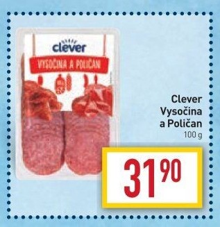 Salám vysočina a poličan Clever