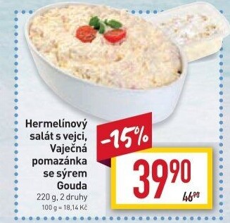 Salát hermelínový s vejci