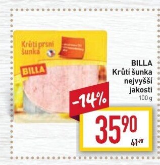 Šunka krůtí nejvyšší jakosti Billa