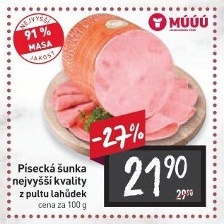 Šunka písecká nejvyšší kvality Maso uzeniny Písek