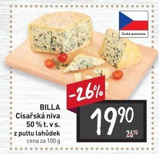 Sýr Niva císařská 50% Billa