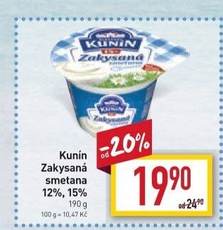 Zakysaná smetana Kunín 12%