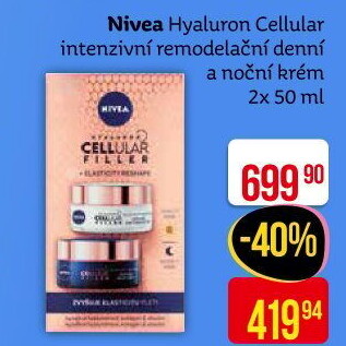 Balení krém denní a noční remodelační Hyaluron Cellular Filler Nivea