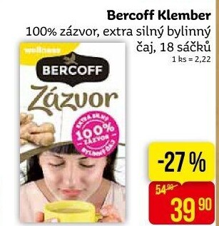 Čaj bylinný Bercoff Klember