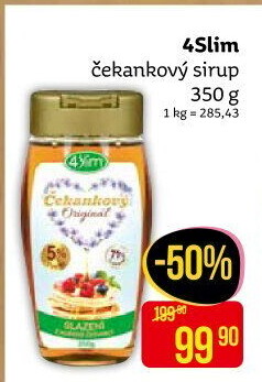 Čekankový sirup 4Slim