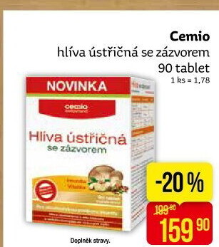 Doplněk stravy hlíva ústřičná se zázvorem Cemio