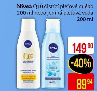 Mléko pleťové čisticí proti vráskám Q10 Plus Nivea