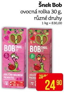 Ovocné rolky Bob Snail